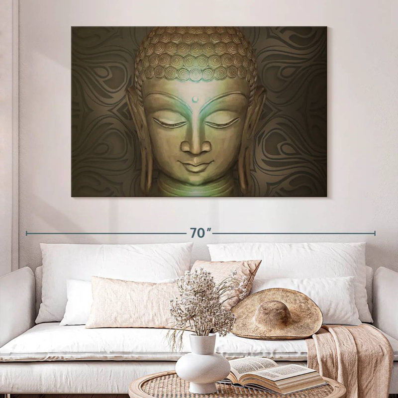 Bouddha beige Leisha, H 34 po x l 51 po