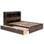 Lit plateforme double, 2 tiroirs, lit gigogne simple et tablettes coulissantes - à construire avec tablettes et tiroirs