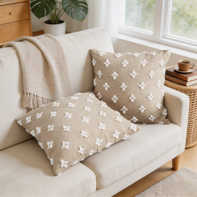 100% Cotton Floral Daisy Throw Pillow Cover (Set Of 2)