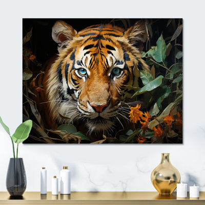 Feline Focus Tigers In Jungle 1 - Art mural en métal Jungle MT135001