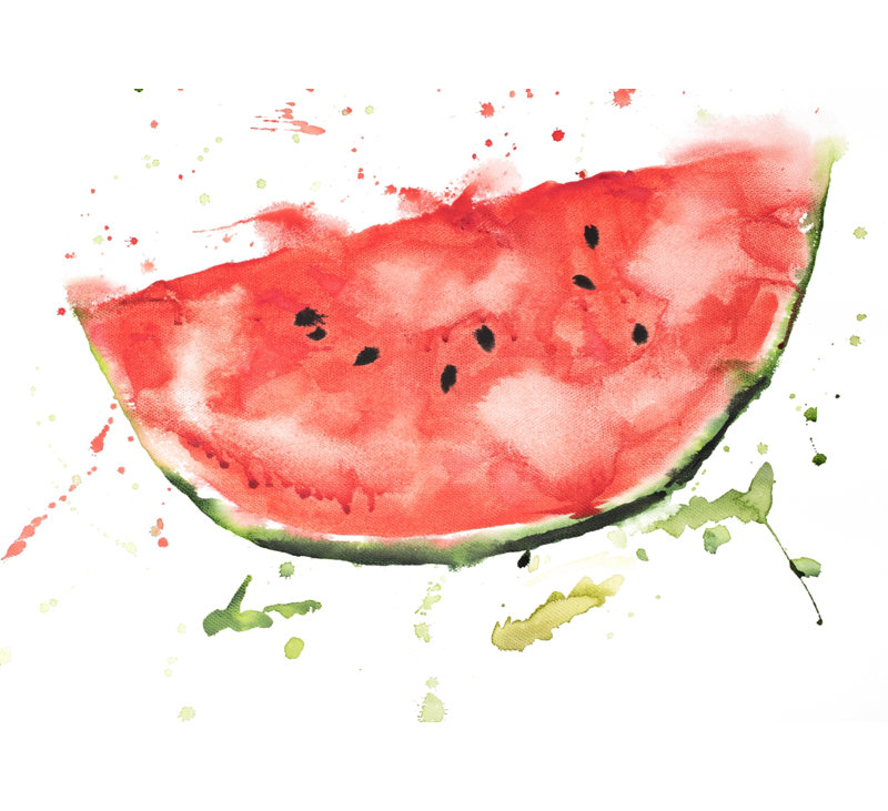 Watermelon Slice - Exotic Red Canvas for Home Decor