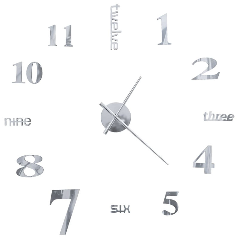Pederson Metal Wall Clock, Sliver