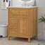 Meuble-lavabo de 24 po avec lavabo, tiroir basculant, supports de rangement et tablette réglable-1707296558