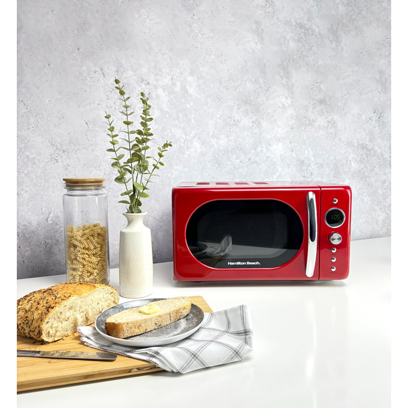 Hamilton Beach 20L Retro Microwave, Red