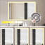 Miroir de salle de bain à DEL avec cadre en aluminium et fonction antibuée