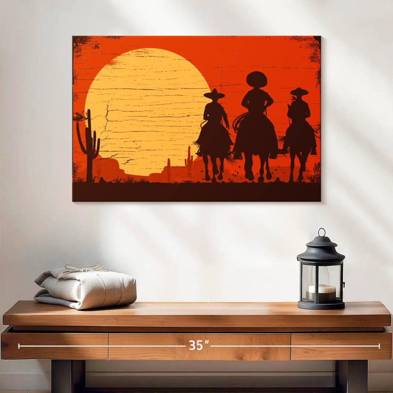 Cowboys mexicains Lelar, H 16 po x l 24 po