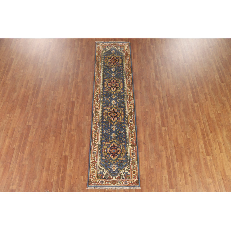 Tapis de couloir bleu 3 x 3