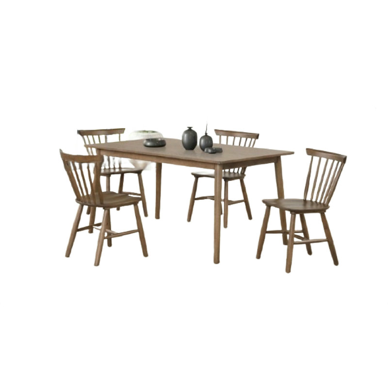 Ensemble de table de salle à manger 7 pièces Baylee, 6 pièces, en bois de noyer brun Baylee, Noyer brun