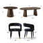 Ensemble de table de salle à manger extensible de 47 à 65 po à 83 po avec fauteuils rembourrés-132841076-132841078