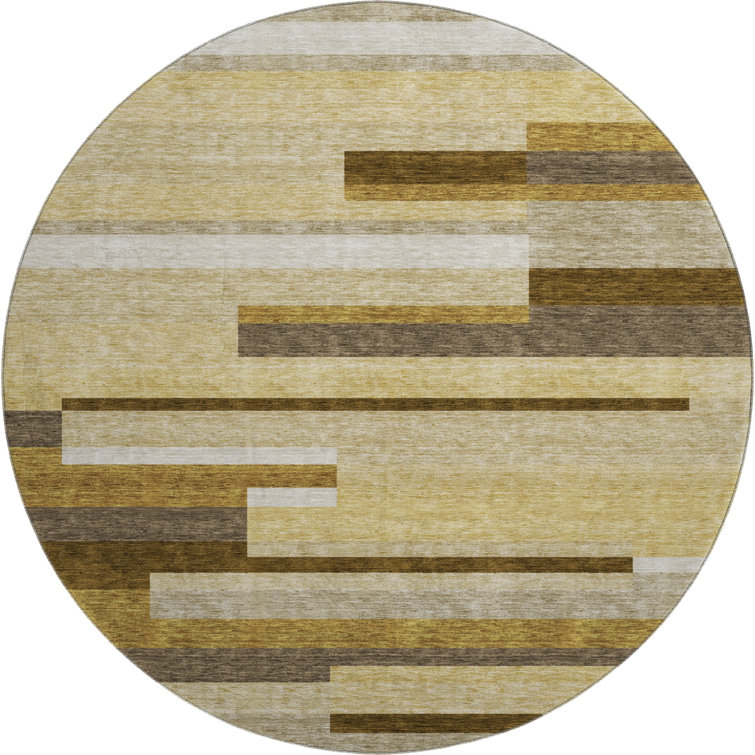 Premium Machine Washable Prisco Khaki Rug