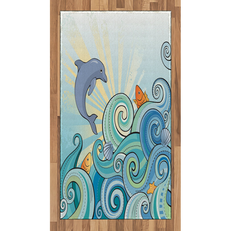 Cartoon High Density Long Fiber Poly Threads Decorative Area Rug Carpet, Rectangle 2'7" x 5'