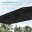 Parasol de marché rectangulaire 180 po x 108 po Ruhena-1422597092
