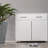 Two Door Side Table-White