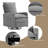 28.4" W Swivel Recliner Chair with Leg Support-1934102446