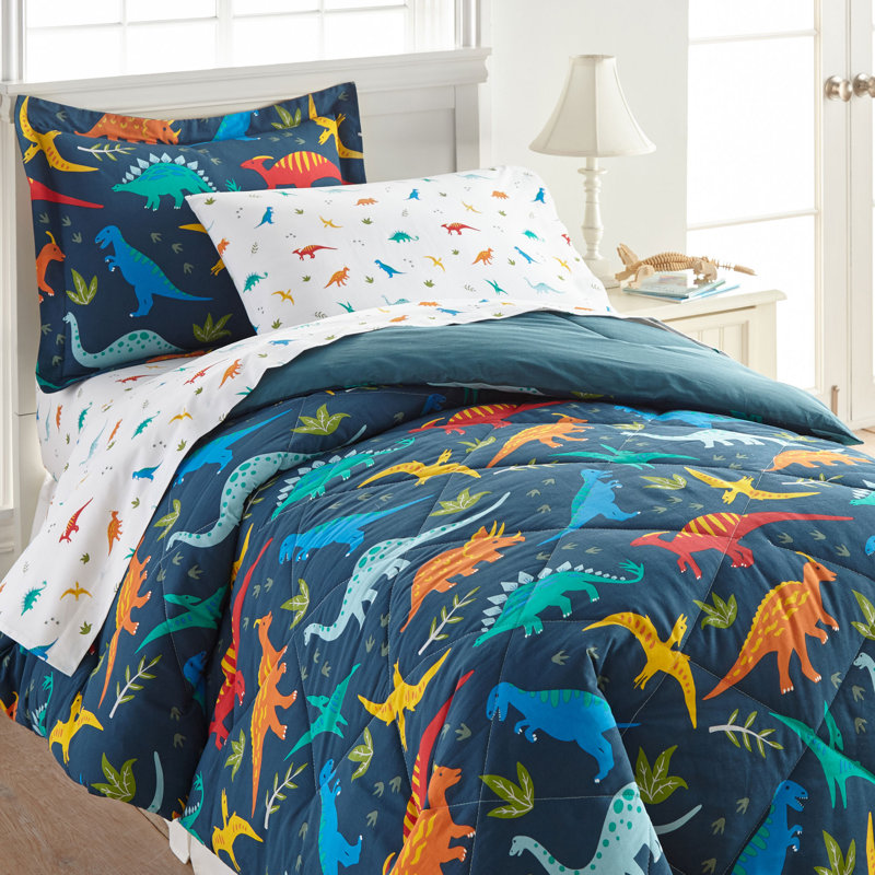  Ensemble de draps 100% coton Wildkin - Draps doux et confortables - Dinosaures du Jura
