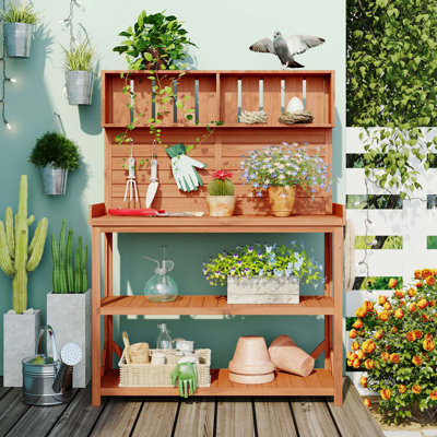 Emmauel Solid Wood Potting Bench