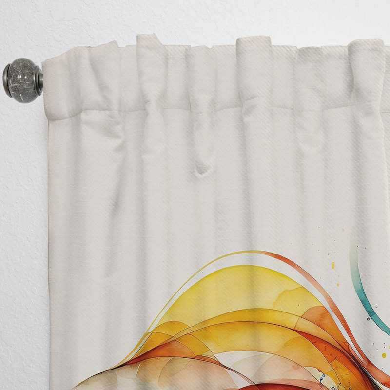 Kathrina - Abstract Velvet Curtain - 1 Panel, 52" W x 84" L