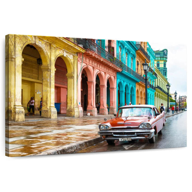 Lilie Cuba Fuerte - Architecture colorée La Havane, H 26 po x l 39 po