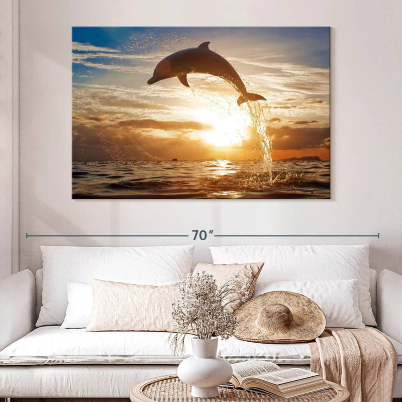 Brampt Dolphin Jump Silhouette, 34" H x 51" W