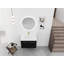 Meuble-lavabo mural avec lavabo et support de rangement, bassin en résine à bords épais-1779382661