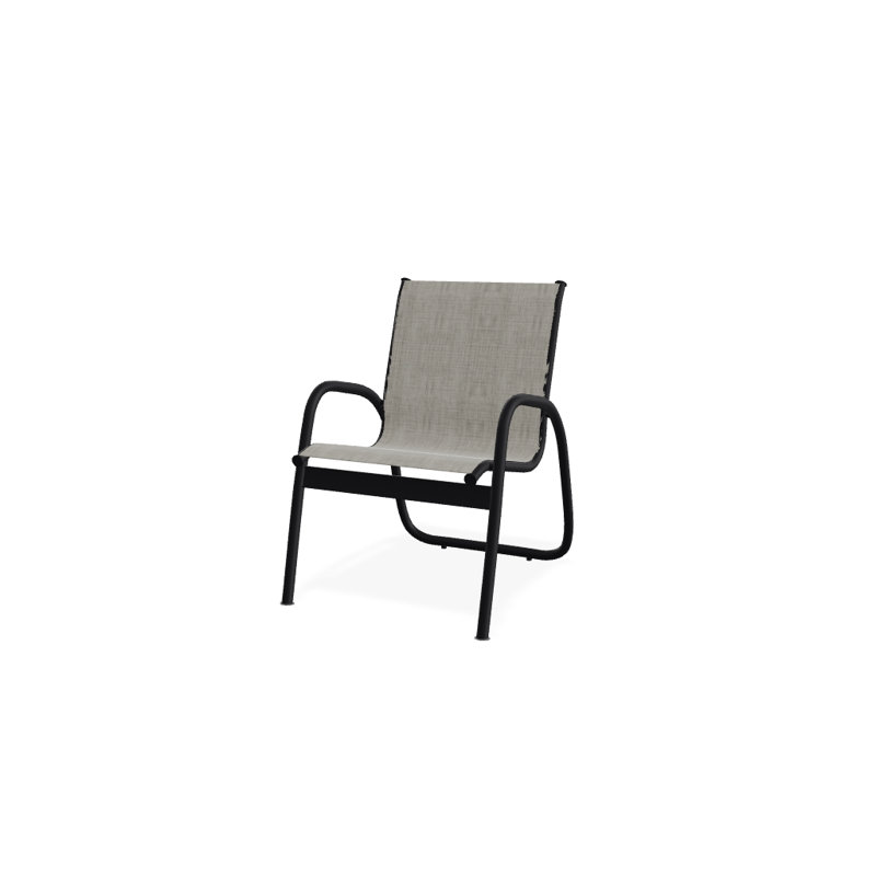 Fauteuil de patio Gardenella, Noir texturé, Fumée