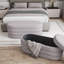 Banc avec rangement en velours taupe