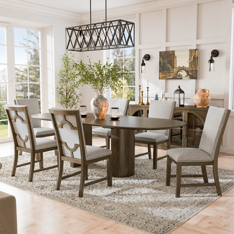 Howardville Dining Table Set, 7 Pieces: Table, 6 Chairs