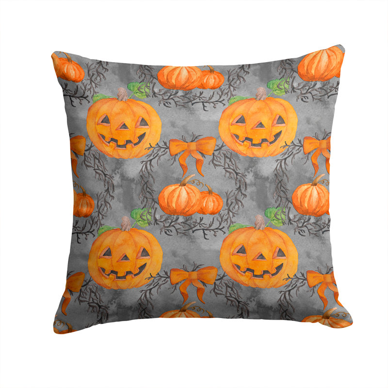 Coussin extérieur watecolor halloween citrouilles, 14 po x 14 po