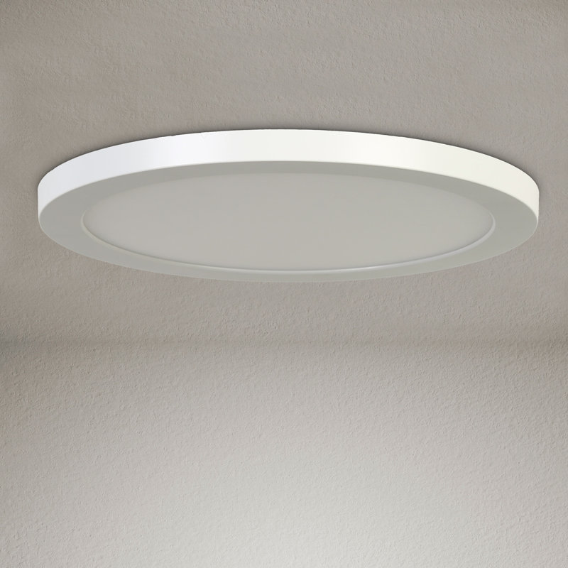 Plafonnier encastré moderne 1 lumière DEL, H 0,5 po x l 8,9 po x P 8,9 po, 18 W