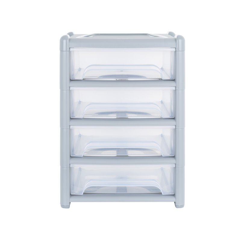 Wham Shallow 4 Drawer Unit Steel
