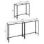 Console en fer noir avec plateau en verre trempé - Table d'entrée élégante et peu encombrante