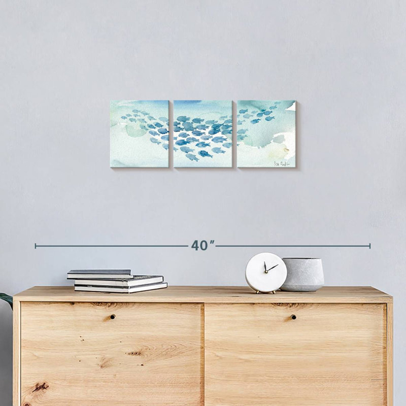 «Underwater Sea Life I», reproduction d'art sur toile, H 8 po x l 26 po x P 1 po