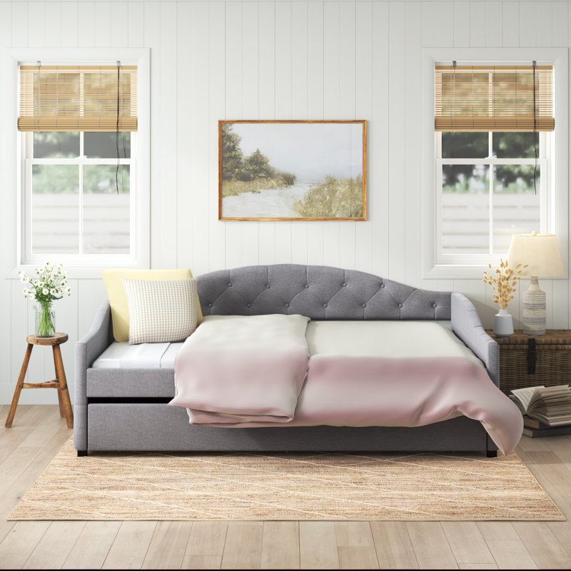 Kylan Upholstered Daybed, Gray, Full / Double