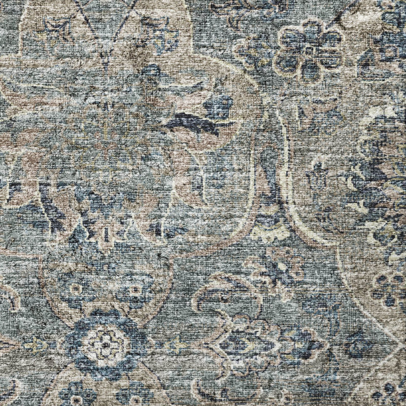 Tapis à poils longs lavable à la machine de qualité supérieure ADS95, Rivière, 2 pi 6 po x 3 pi 10 po