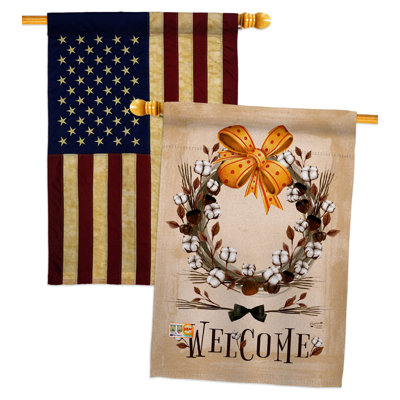 Double Sided 40 in. H x 28 in. W Polyester House Flag