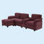Canapé en velours côtelé L-Type avec design segmenté 4 places, porte-gobelet, port USB, boîte de rangement, console mobile et repose-pieds-446321013