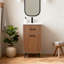 Mini-meuble-lavabo simple autoportant moderne de 18 po avec plateau en céramique pour petit espace