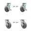 4 Piece Thermoplastic Rubber Caster Set