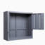 Armoire à outils murale grise pour garage H 30,43 po, métal avec porte, tablettes amovibles, charnière à ouverture lisse, rangement pour les sous-sols, les cuisines, les entrepôts, installation facile, mouvement précis