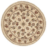 High-Quality Hand-Knotted Ivory Area Rug