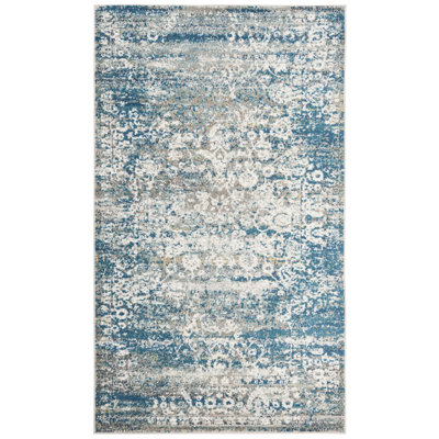 Bruckmann Abstract Blue Area Rug