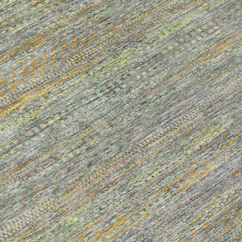 Machine Washable Indoor/Outdoor Oden ACN2148 Striped Rug, Rectangle 9' x 12'