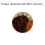 Horloge murale abstraite brune et orange ronde pour atelier véranda 12 x 12 po