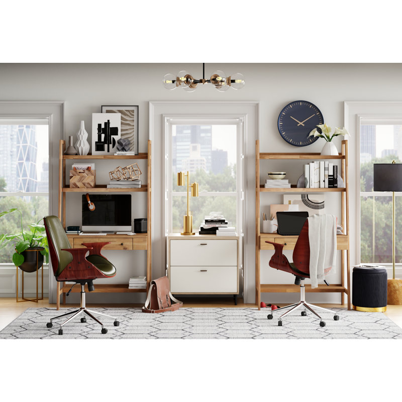 Vase de table en céramique Gullion, Blanc, H 14,25 po x l 6,5 po x P 6,5 po
