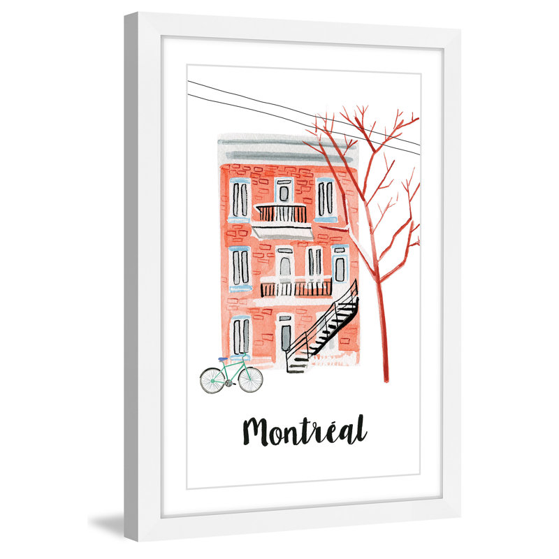 « montréal apartment » par molly rosner, reproduction d’art encadrée, 18" H x 12" L x 1,5" D