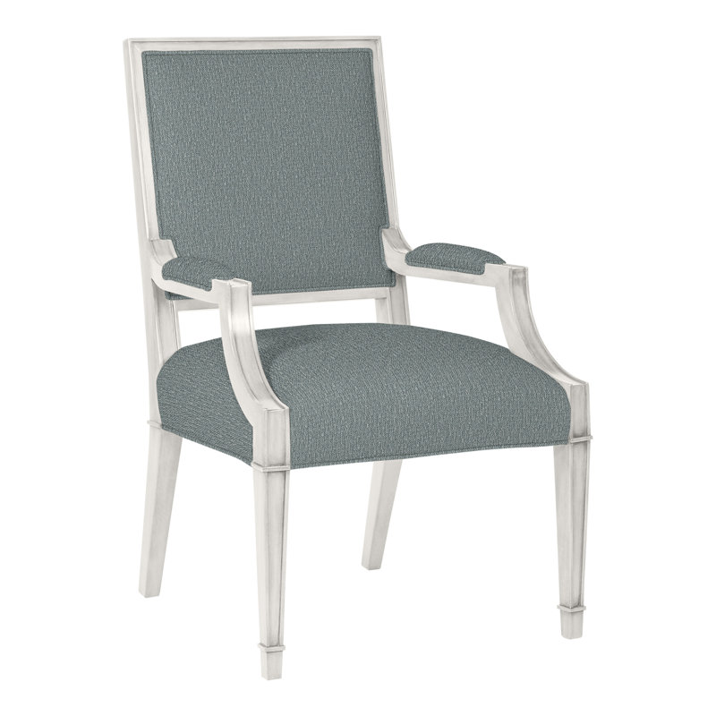 Michael Weiss Leighton Arm Chair, Tarbee Pebble, Casa Blanca