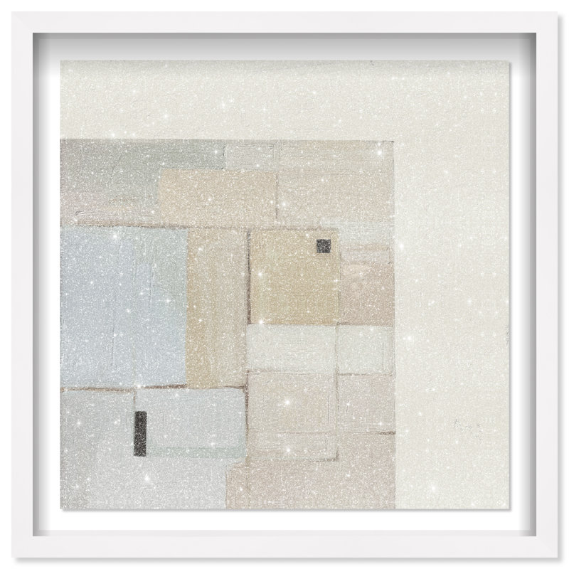 Softness Shadowbox Abstract Print by Oliver Gal, Black Frame, 12 x 12, 17.5"H x 17.5"W, White Shadowbox