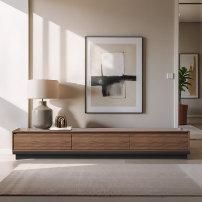 Owens 78.7 in. expandable TV cabinet with three drawers Up to 120" TV