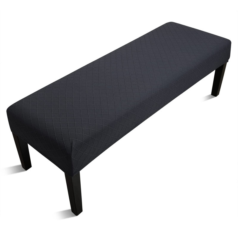 Housse pour repose-pieds, Mélange de polyester noir