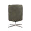 Fauteuil d'appoint pivotant en cuir vert forêt Porter
